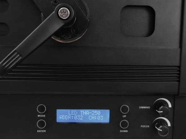 Eurolite THA-250F, Disko-stroboskop, Sort, IP20, LCD, Knapper, Rotasjon, LED