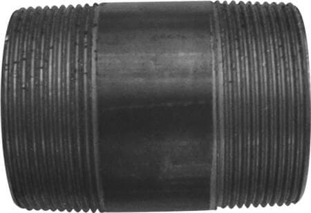 nip.rør sort 3/8-100mm -