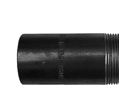 Svart nippel 1/2-100mm - St. 35.8-1 Certificate 3.1.B