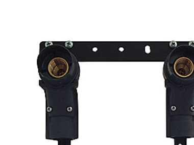 1/2x15mm koblingsdåse - dobbelt koblingsdåse til mur med beslag 153 mm