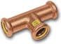 28x22x28mm T til gas lige - Cu press til gas. M og V bakker