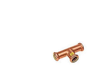 28x22x28mm T til gas lige - Cu press til gas. M og V bakker