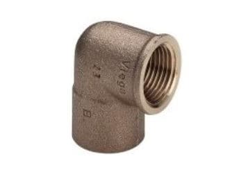 Vinkel 90gr 1/2 -18 mm - rørgevind muffe og loddemuffe - rørgevind muffe og loddemuffe