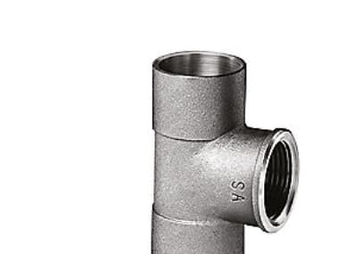 Tee 3/4 -22 mm - rørgevind muffe på gren - to loddemuffer
