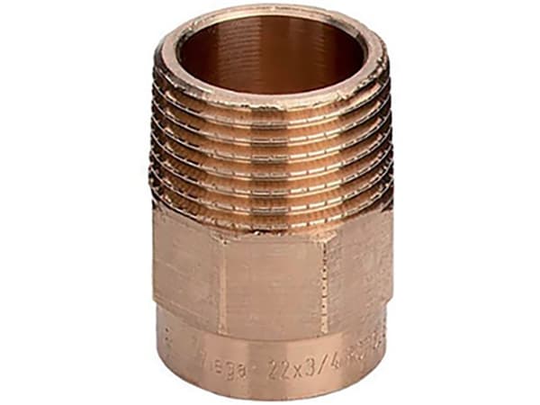 Overg.nippel 1.1/4-35mm - rørgevind nippel og loddemuffe