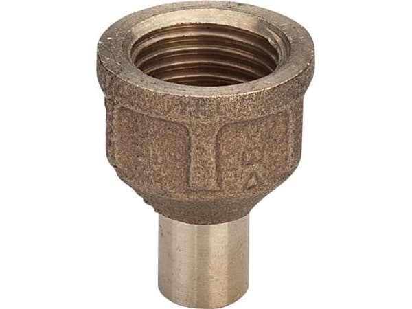 Overg.muffe 3/4 -22 mm - rørgevind muffe og glat ende