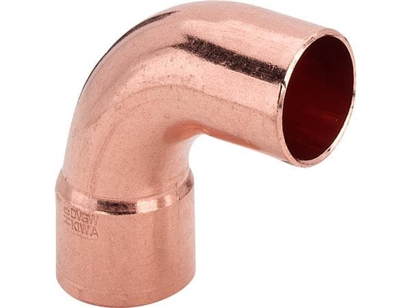 Taivutus 90° 15 mm juote - holkilla ja sileällä päädyllä varustettuna