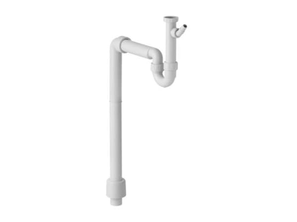 Hvid Geberit universal køkkenvandlås 50mm x 1 1/2" til køkkenvaske med enkeltvask