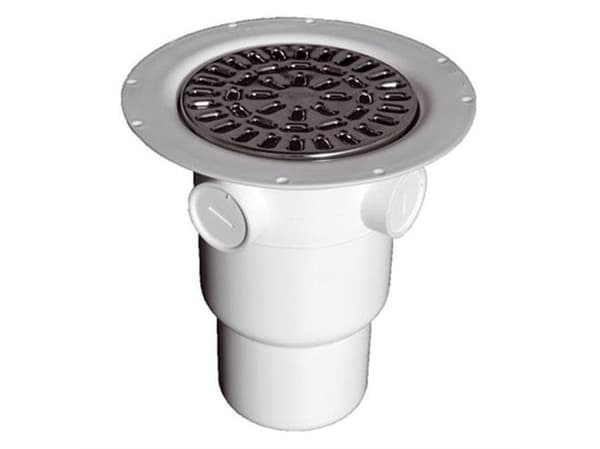 Purus LOKE 75/110 mm afløbsskål til vinyl, m/studs, lodret, rf.
