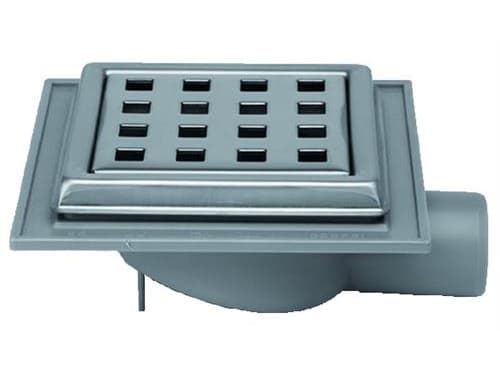 Jo-Mini afløbsskål 32 mm - m/rist, rustfrit stål, t/beton
