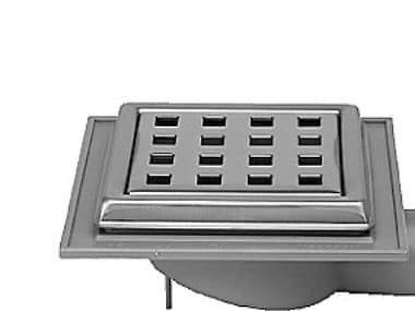 Jo-Mini afløbsskål 32 mm - m/rist, rustfrit stål, t/beton