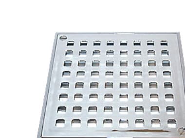 Purus ramme med rist forkromet plast 168x168/152x152 mm