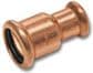 reduktionsmuffe 28x22mm - 28x22 mm med 2 muffer. Cu press. M og V bakker