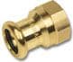 overgangsmuffe 3/4x22mm - 3/4x22mm Cu press. M og V bakker. Rødgods
