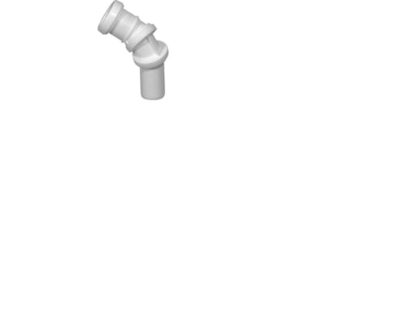 Jotiflex Pp Bøjn. 50 MM - 0-90gr. M/1 Mf. Hvid