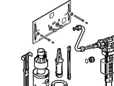 Geberit utbytessats 3/6 l - frontcisterner 78-87 240.835.00.1