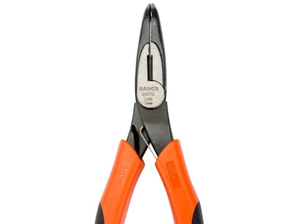 Bahco Spisstang, bøyd spiss 45°, hård ståltråd, 1,62 cm, 4,9 cm, 8,5 mm, Stål, Polypropylen (PP), Sort, Oransje
