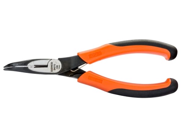 Bahco Spisstang, bøyd spiss 45°, hård ståltråd, 1,62 cm, 4,9 cm, 8,5 mm, Stål, Polypropylen (PP), Sort, Oransje
