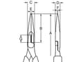 Miniatyrbilde 4 av 5: Bahco Spisstang, lang, hård ståltråd, 1,42 cm, 3,3 cm, 7,5 mm, Polypropylen (PP), Stål, Termoplast, Sort, Oransje, 140 mm