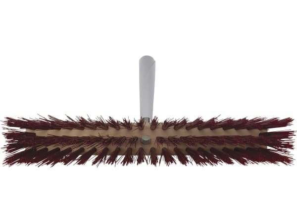 Gadekost 64x550mm 20rk - 2520h rødbrun pvc børster, uden skaft