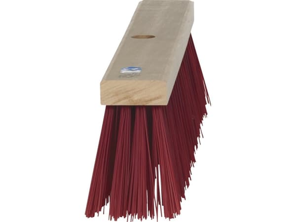 Gadekost 64x550mm 20rk - 2520h rødbrun pvc børster, uden skaft