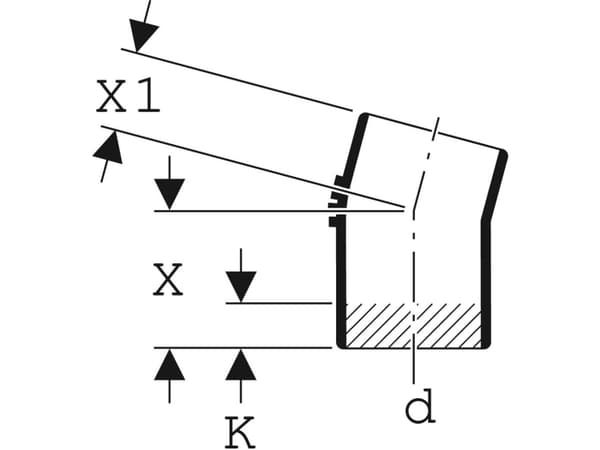 Geberit 310.150.14.1, 15°