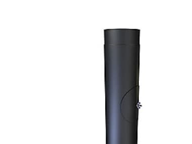 130 mm Metalbestos Sorte røgrør længde 500 mm med renseklap