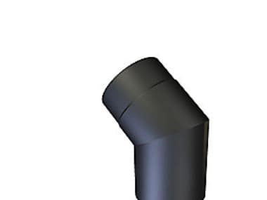 MB Sorte røgr. 130mm knærør 45 - knærør 45ø