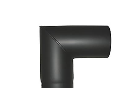 130 mm Metalbestos Sorte røgrør knærør, 90°