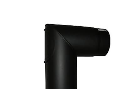 MB Sorte røgr. 150mm knærør 90 - knærør 90ø med renseklap