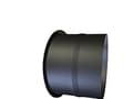Miniatyrbilde 1 av 2: 130 mm Metalbestos Sorte røgrør murbøsning, lige 100 mm