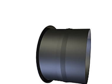 130 mm Metalbestos Sorte røgrør murbøsning, lige 100 mm