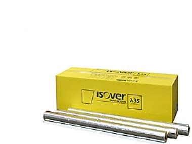 Alu-rørskål 48x20mm. 1.2mtr. - Isover TapeLock Alu2. max. 500°C med tape