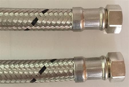 NEOPERL Silicone slange DN20 rustfri flet 3/4 omløber x 3/4 omløber 1000 mm. Til kold og varm brugsvand. 90°c ved 10 bar - med label