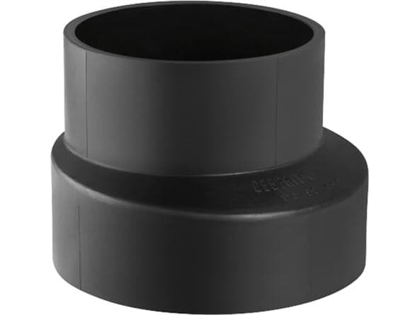 110 x 63 mm Reduksjon excentrisk sort PEH Geberit