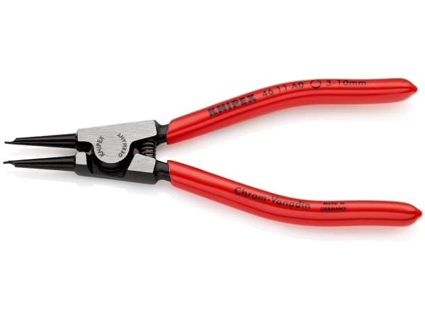 Knipex 46 11 A0, Låsringstång, Kromvanadinstål, Plast, Röd, 140 mm, 85 g