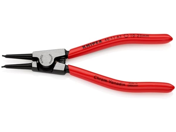 Knipex 46 11 A1, Låseringtang, Kromvanadiumstål, Plast, Rød, 140 mm, 86 g