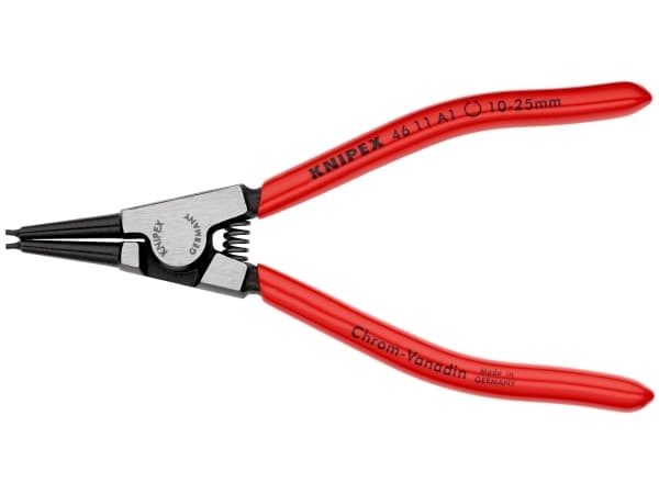 Knipex 46 11 A1, Låseringtang, Kromvanadiumstål, Plast, Rød, 140 mm, 86 g