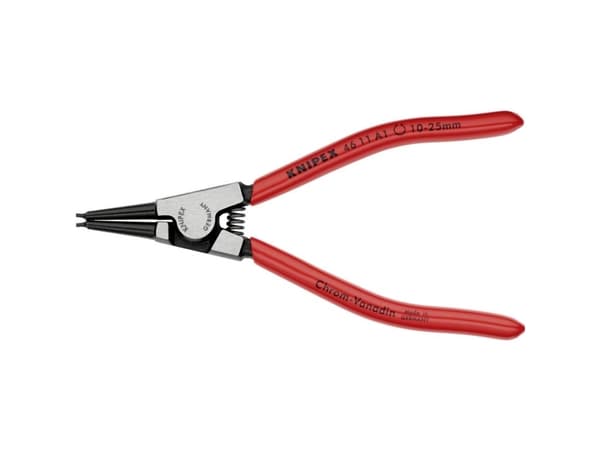 Knipex 46 11 A1, Låseringtang, Kromvanadiumstål, Plast, Rød, 140 mm, 86 g