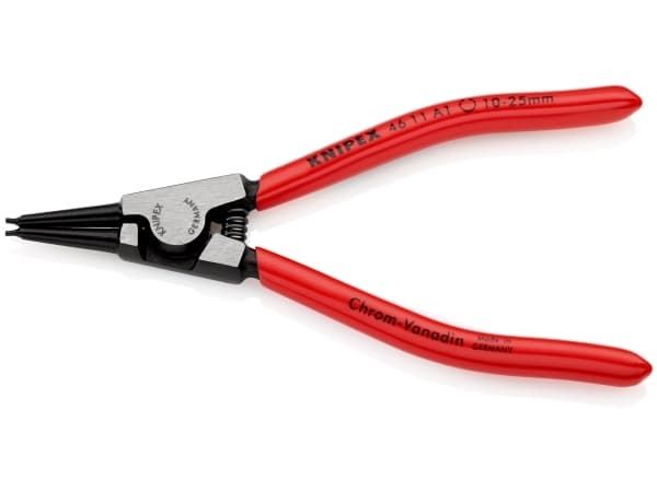 Knipex 46 11 A1, Låseringtang, Kromvanadiumstål, Plast, Rød, 140 mm, 86 g