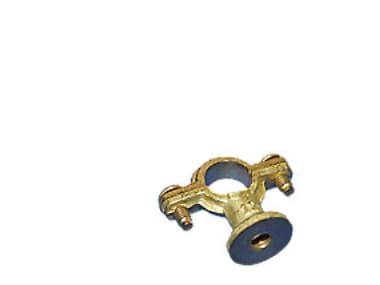 Rörhållare av mässing med väggfläns 12 mm