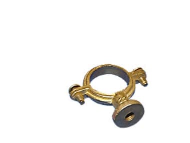 Rörhållare av mässing med väggfläns 22 mm