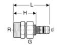 Miniatyrbilde 3 av 5: Geberit 602.590.00.5, Slangekontakt