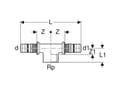 Miniatyrbild 3 av 5: Geberit 605.360.00.5, Slanganslutning, 1/2"