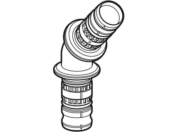 Mepla Kulma 45gr. Ø 40 - Pvdf 625.245.00.1