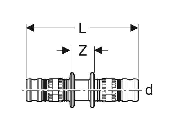 Geberit 627.505.00.5, Slangekontakt