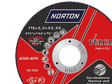 Skrubskive 230X6.4X22.2 mm - Norton Vulcan A30S-Bf Inox 27