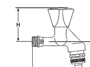 1/2" Aftapventil med krone-greb forkromet mocca