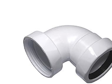 PURUS Hvid 90 grader afløbsvinkel 1 1/2" - 40 mm med omløber