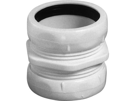PURUS Hvid lige samlekobling 32x32 mm - længde 44 mm